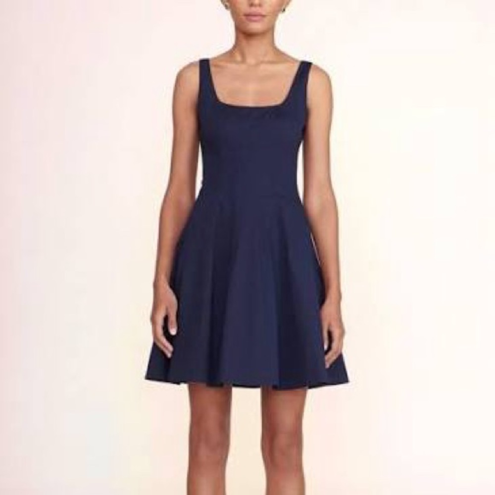 STAUD Navy Mini Wells Dress